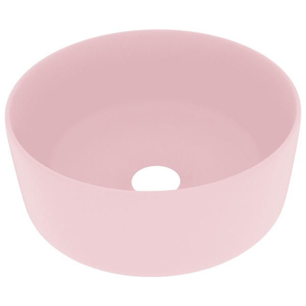 Chiuvetă De Baie Lux Roz Mat 40x15 cm Ceramică Rotund 147010